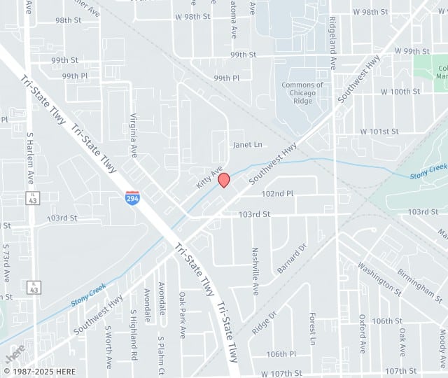 Location Map: 10258 SW Hwy Suite B Chicago Ridge, Illinois 60415